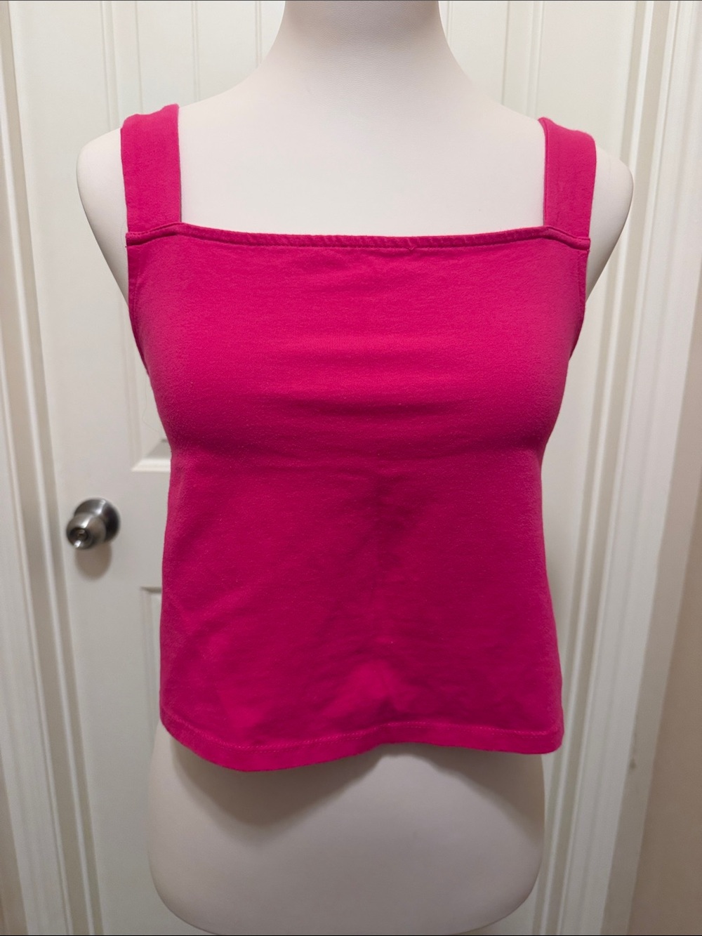 torrid Hot Pink Square Neck Tank with Wide Straps